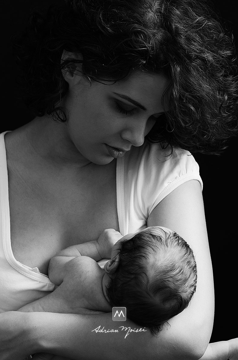 Nou născut la 28 zile, fotograf familie Iași Adrian Moisei